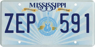 MS license plate ZEP591