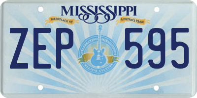 MS license plate ZEP595
