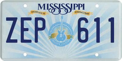 MS license plate ZEP611