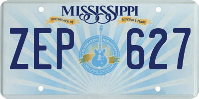MS license plate ZEP627