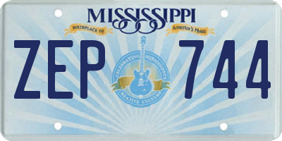 MS license plate ZEP744