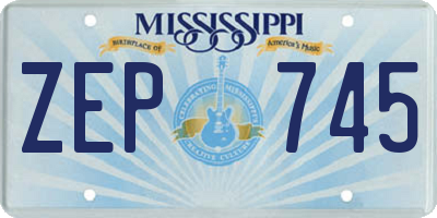 MS license plate ZEP745