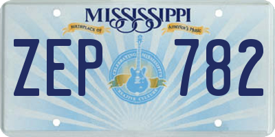MS license plate ZEP782
