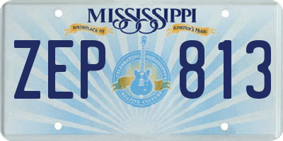 MS license plate ZEP813