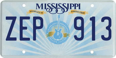 MS license plate ZEP913