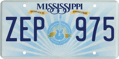 MS license plate ZEP975