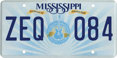 MS license plate ZEQ084