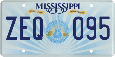 MS license plate ZEQ095