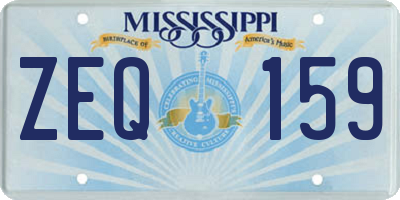 MS license plate ZEQ159