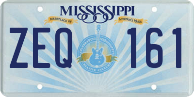 MS license plate ZEQ161
