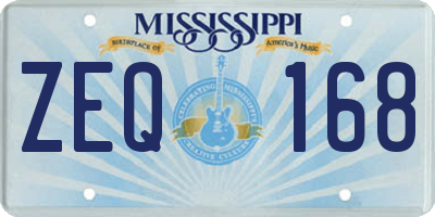 MS license plate ZEQ168