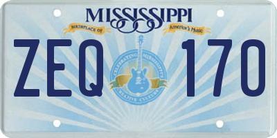 MS license plate ZEQ170