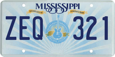 MS license plate ZEQ321