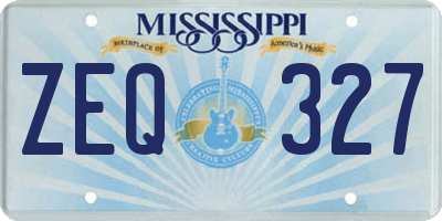 MS license plate ZEQ327