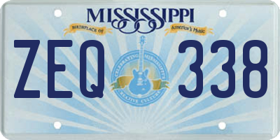 MS license plate ZEQ338