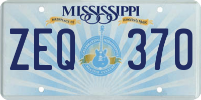 MS license plate ZEQ370