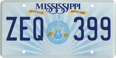 MS license plate ZEQ399