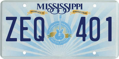 MS license plate ZEQ401