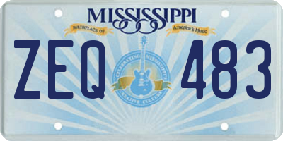 MS license plate ZEQ483