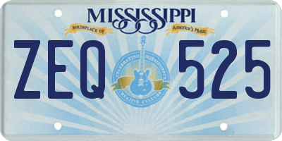 MS license plate ZEQ525