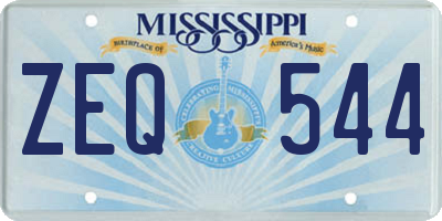 MS license plate ZEQ544