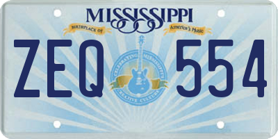 MS license plate ZEQ554