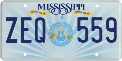 MS license plate ZEQ559