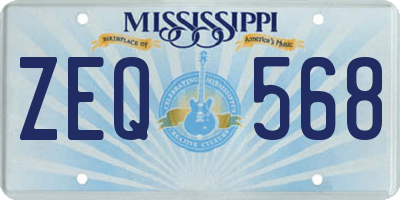 MS license plate ZEQ568