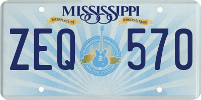 MS license plate ZEQ570