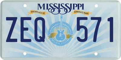 MS license plate ZEQ571