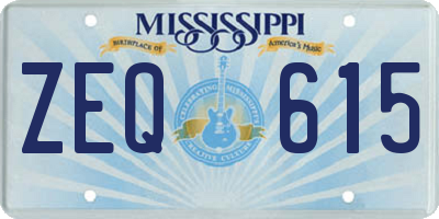 MS license plate ZEQ615