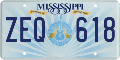 MS license plate ZEQ618