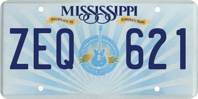 MS license plate ZEQ621