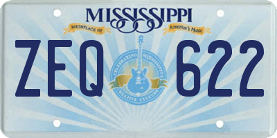 MS license plate ZEQ622