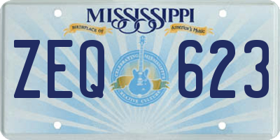 MS license plate ZEQ623