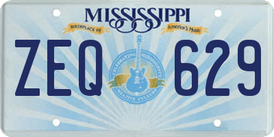 MS license plate ZEQ629