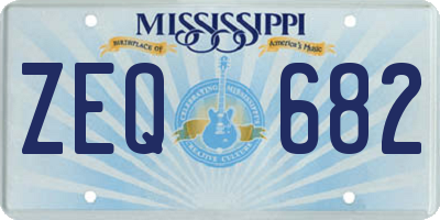 MS license plate ZEQ682