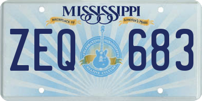 MS license plate ZEQ683