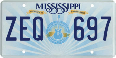 MS license plate ZEQ697