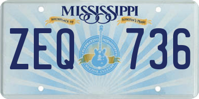 MS license plate ZEQ736