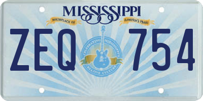 MS license plate ZEQ754