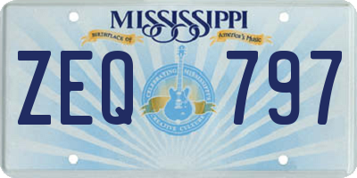 MS license plate ZEQ797