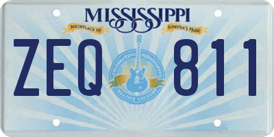 MS license plate ZEQ811