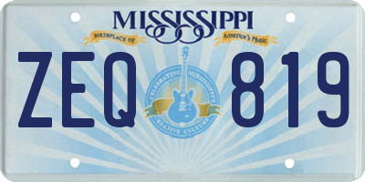 MS license plate ZEQ819