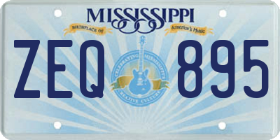 MS license plate ZEQ895