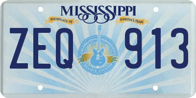 MS license plate ZEQ913
