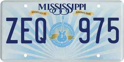MS license plate ZEQ975