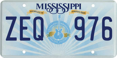 MS license plate ZEQ976