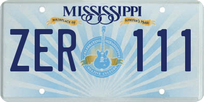 MS license plate ZER111