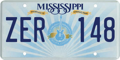 MS license plate ZER148